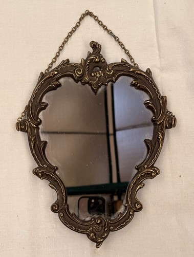 Miroir doré ovale bronze - miroir,