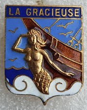 Insigne Aviso Dragueur  LA GRACIEUSE  - MARINE 
