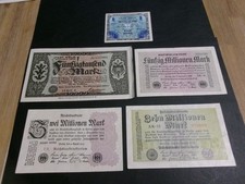 Lot de 5 billets de banque