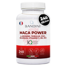 Bandini® MACA POWER 240 Capsules Vegan - Maca noire + Arginine Kyowa®