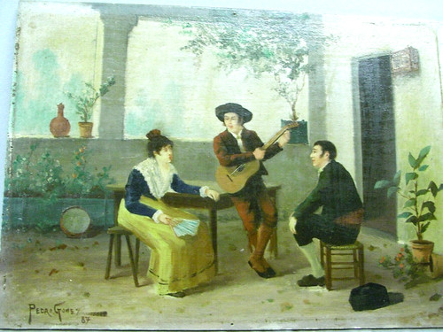 Ancienne peinture sur - ancienne,