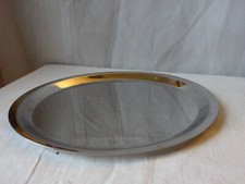 Plat de service ovale en inox signé AIR FRANCE en dessous