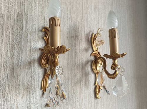 Paire appliques bronze - paire, d'appliques