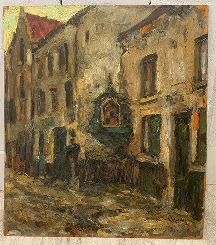 Ancienne huile sur panneau la - huile,
