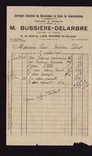 LES MARS (23) FOUR à CHAUX / BOIS / HOTEL & CAFE "M. BUSSIERE-DELARBRE" en 1936