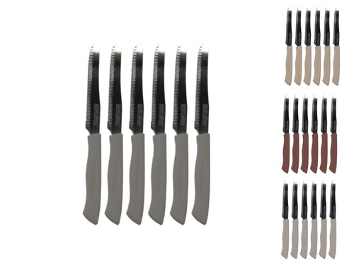 Set couteaux table acier - 6, de