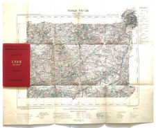 Carte Hachette en couleurs (1904) : Lyon sud-ouest (Rhône, Auvergne)