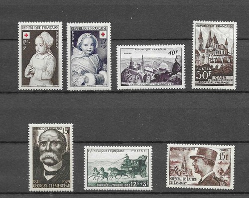Timbres france 1951 1952 lot - timbres, 7