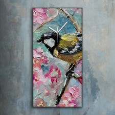 Horloge murale sur toile 30x60