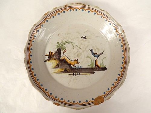 Assiette faïence nevers - assiette,