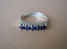 Anneau En Argent 835 Saphir
