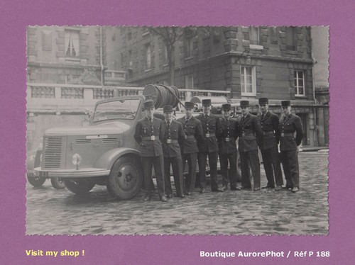 Tirage 1950 sapeurs - tirage, sapeurs-pompiers
