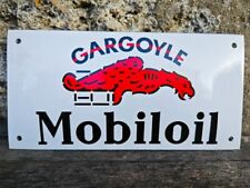 Plaque émaillée Mobil Mobiloil Gargoyle no Shell Bp Esso Veedol Enamel Sign
