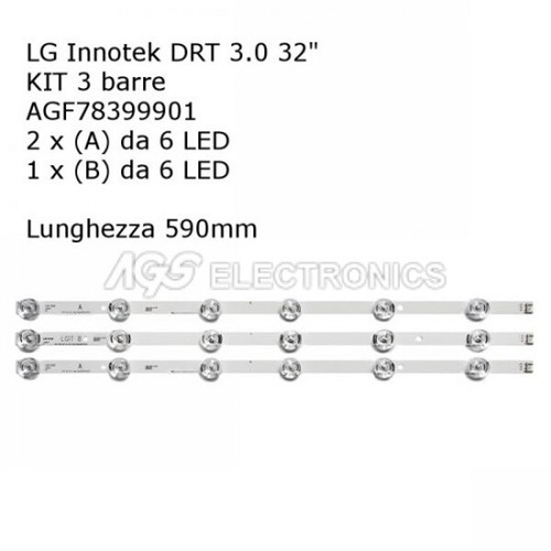 Kit barres strip led - 3, lg