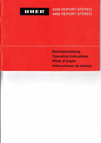 Manuel utilisation pour uher - manuel, d'utilisation
