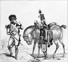 GUERRE de VENDÉE - HUSSARD de la MORT & ABBAYE de GRAINETIÈRE - Gravure du 19e