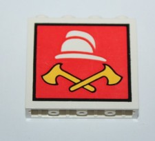 Lego Panel with Fire Pattern