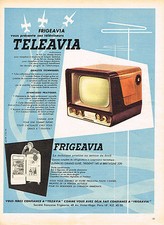 PUBLICITE ADVERTISING 045  1956  FRIGEAVIA TELEAVIA  téléviseur réfrigérateur