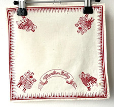 Petit mouchoir enfant jouet Moulin Roty 22,1 x 23,5cm écru & rouge