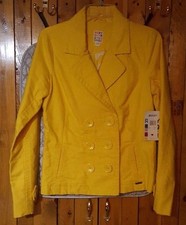 Yellow Cotton Pea Coat by