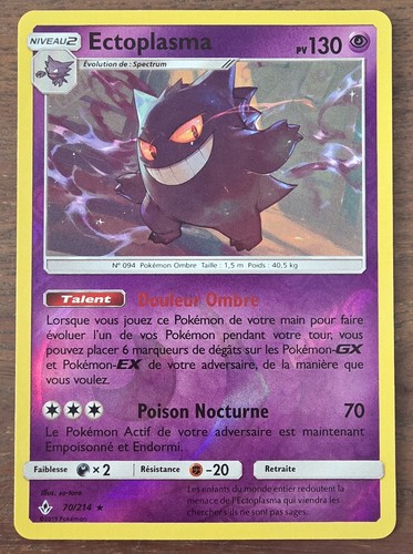 Carte pokemon ectoplasma - carte,