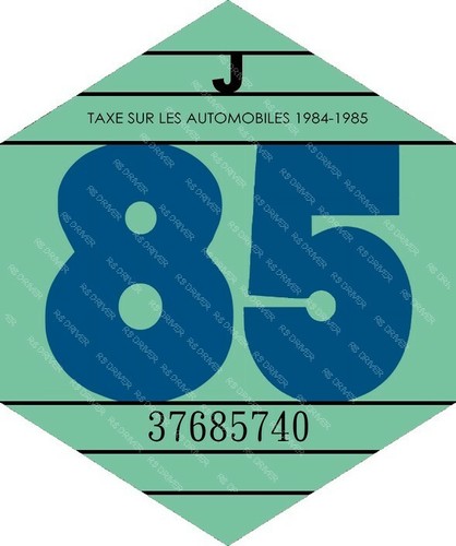 Vignette 1985 voiture - 1985,