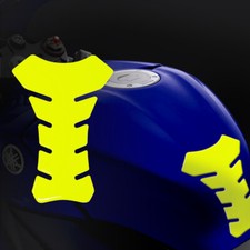 Paraserbatoir Tank Pad Adhésif 3D Pour Moto Yamaha R6 Jaune Fluo