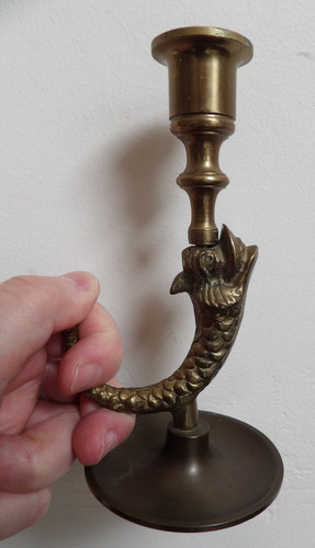 Paire bougeoirs dauphin - bougeoirs,