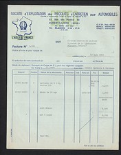 AUBERVILLIERS (93) PRODUITS D'ENTRETIEN pour AUTOMOBILE "L'AIGLE FRANCE" en 1959