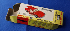 DINKY TOYS - 218 - LOTUS EUROPA - Boîte vide d'origine - 1969
