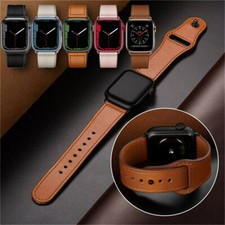 Bracelet Apple Watch En Cuir Véritable 40/44 Mm Pour Iwatch Series5 4 3 2 38/ /