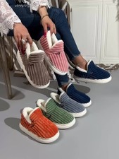 Chaussons Hiver femme Doux Evshine semelle Ergonomique Chaud Ultra Confortable