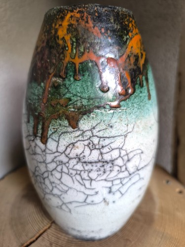 Vase céramique raku - en, signe