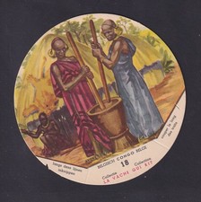 Ancienne  étiquette Fromage BN2020037   Congo Belge Femme Afrique