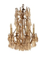 ANCIEN LUSTRE CAGE A PAMPILLES