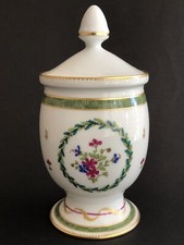 RARE sublime SUCRIER POT en PORCELAINE signé HAVILAND LIMOGES modèle VIEUX PARIS