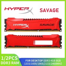 1/2PCS HYPERX SAVAGE DDR3 RAM 4GB 8GB 1866MHz 1333 1600 2133 2400 MHz Desktop Me