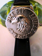 MONTRE QUARTZ MOTOR BIKE BOY Biker Moto Aigle Eagle USA Etats Unis Watch