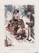 Bûcheron En Bois Traîneau