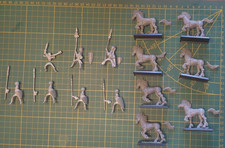 Warhammer  Old world  : 7 cavaliers /chevaliers/ riders (elfe sylvain/wood elf)