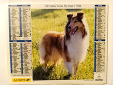 Calendrier des Postes - Almanach PTT  - 36 INDRE - 1998 - Chien