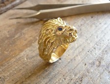 Bague or jaune 9 KT tête de