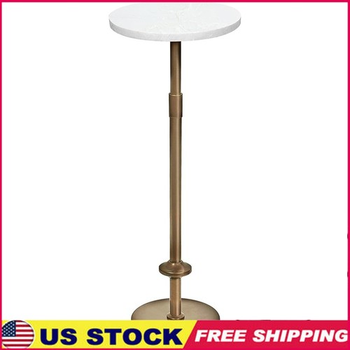 10in round marble accent table - 10in,
