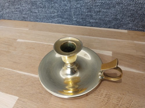 Antique brass candle holder - brass,