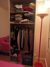 armoire penderie 2 portes miroir coulissantes