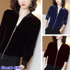 Femme Velours Veste Blouson