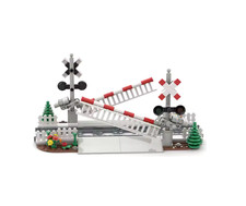 Passage à niveau avec garde-corps compatible Lego