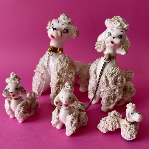 Famille caniches roses - de,