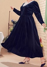 Robe à ruché dentelle en velours- Taille 44