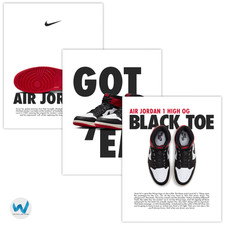Air Jordan 1 Black Toe Poster